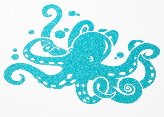 Octopus Glitter Vinyl Sticker decal