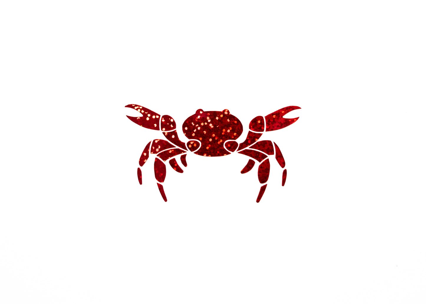 Glitter Crab Vinyl Sticker Decal