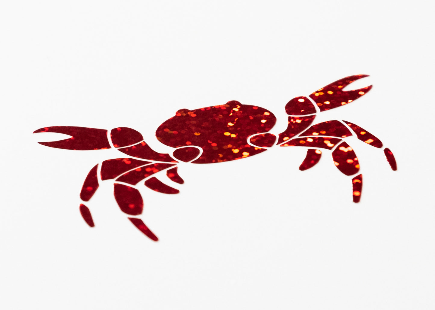 Glitter Crab Vinyl Sticker Decal