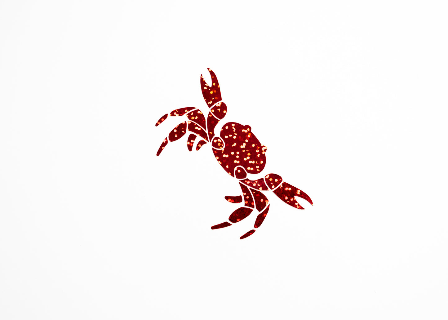 Glitter Crab Vinyl Sticker Decal