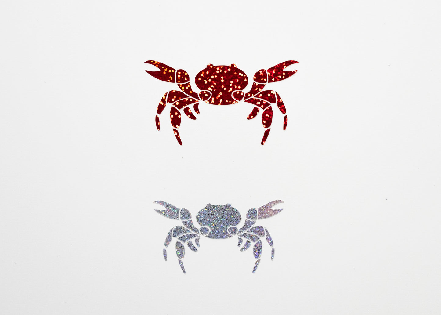 Glitter Crab Vinyl Sticker Decal