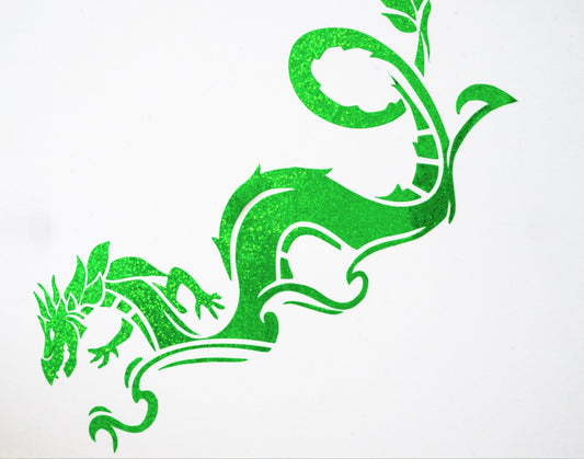 Dragon Sticker decal in glitter vinyl